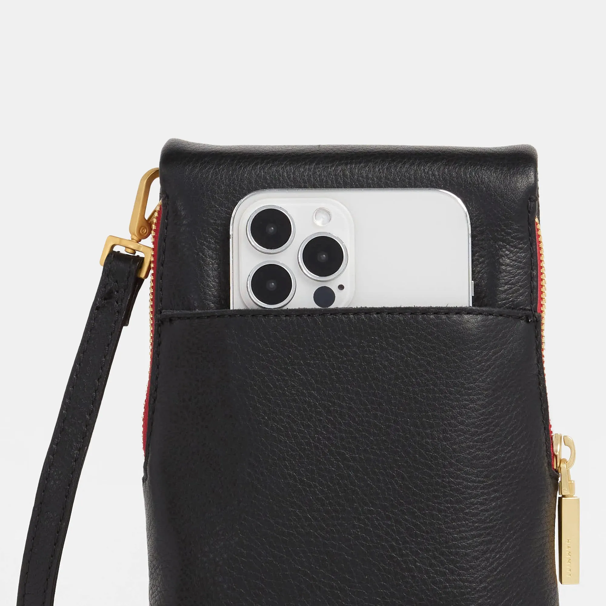 VIP Mobile | Black/Brushed Gold Red Zip