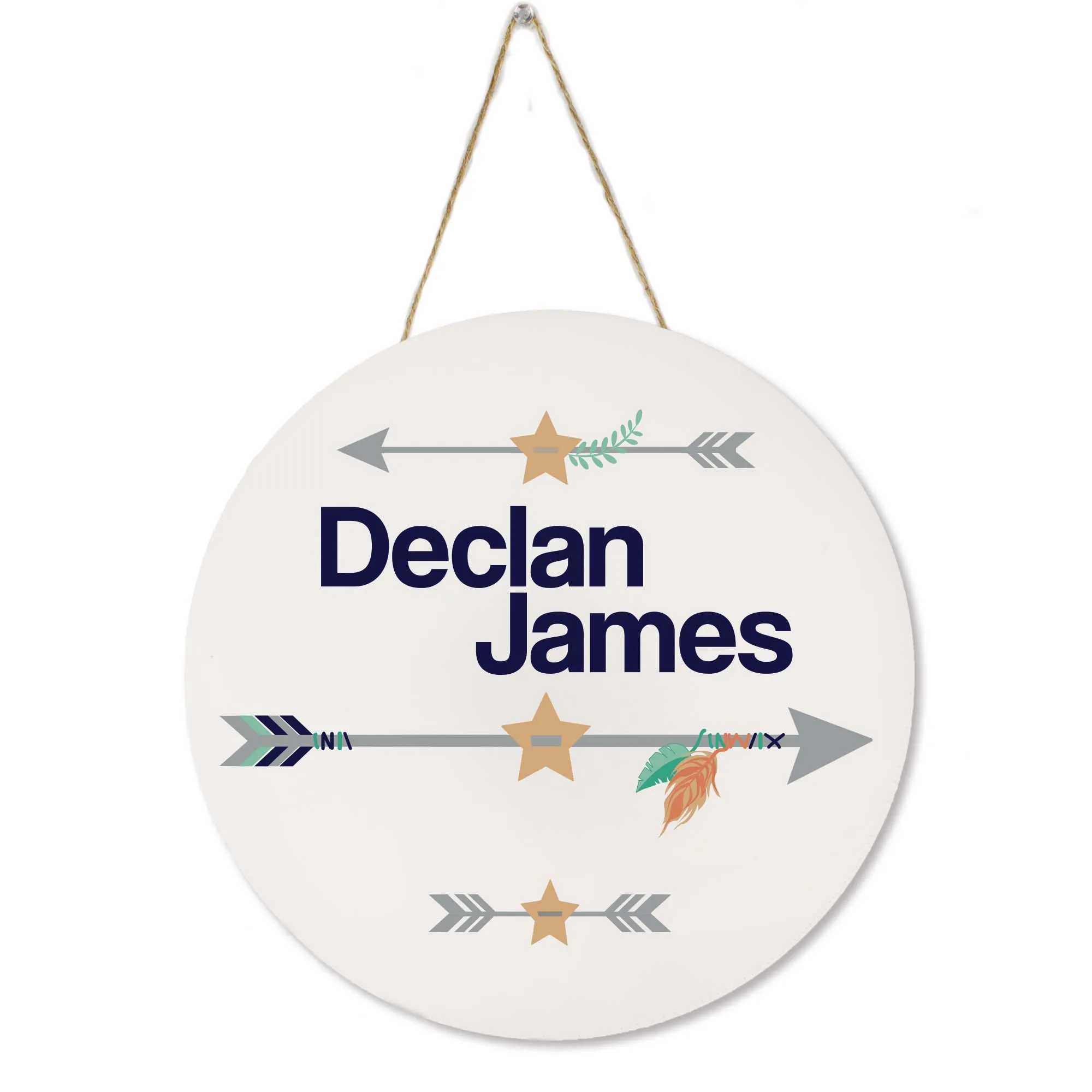 White Circle Sign - Tribal Arrow