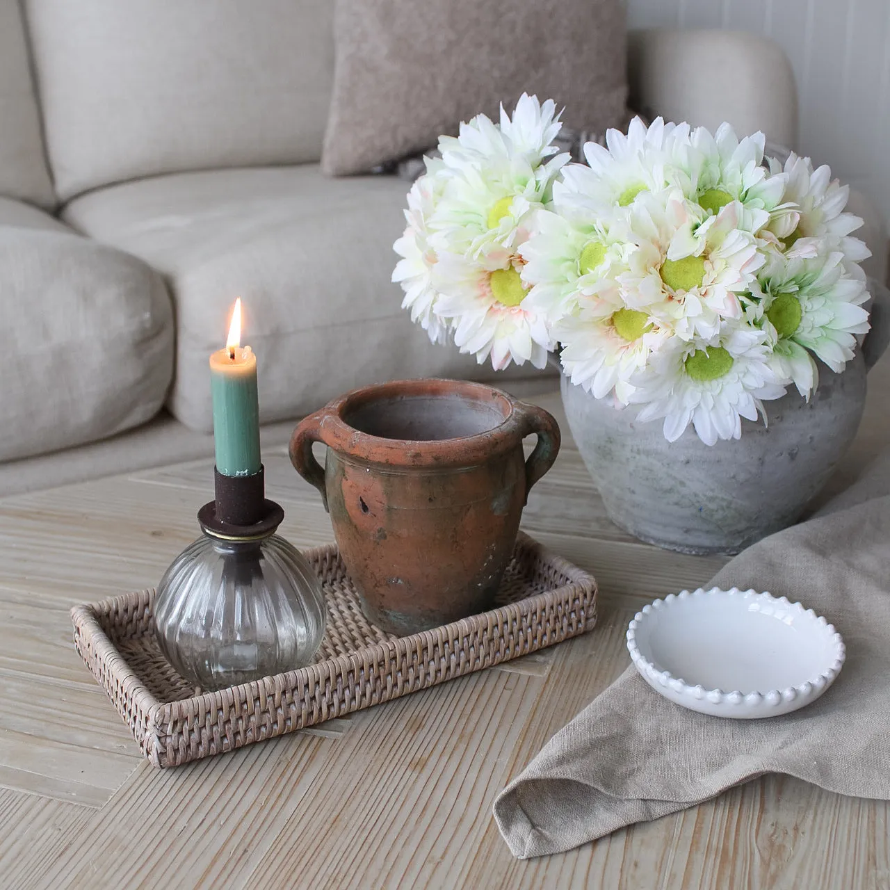 White Mini Pearl Ceramic Dish