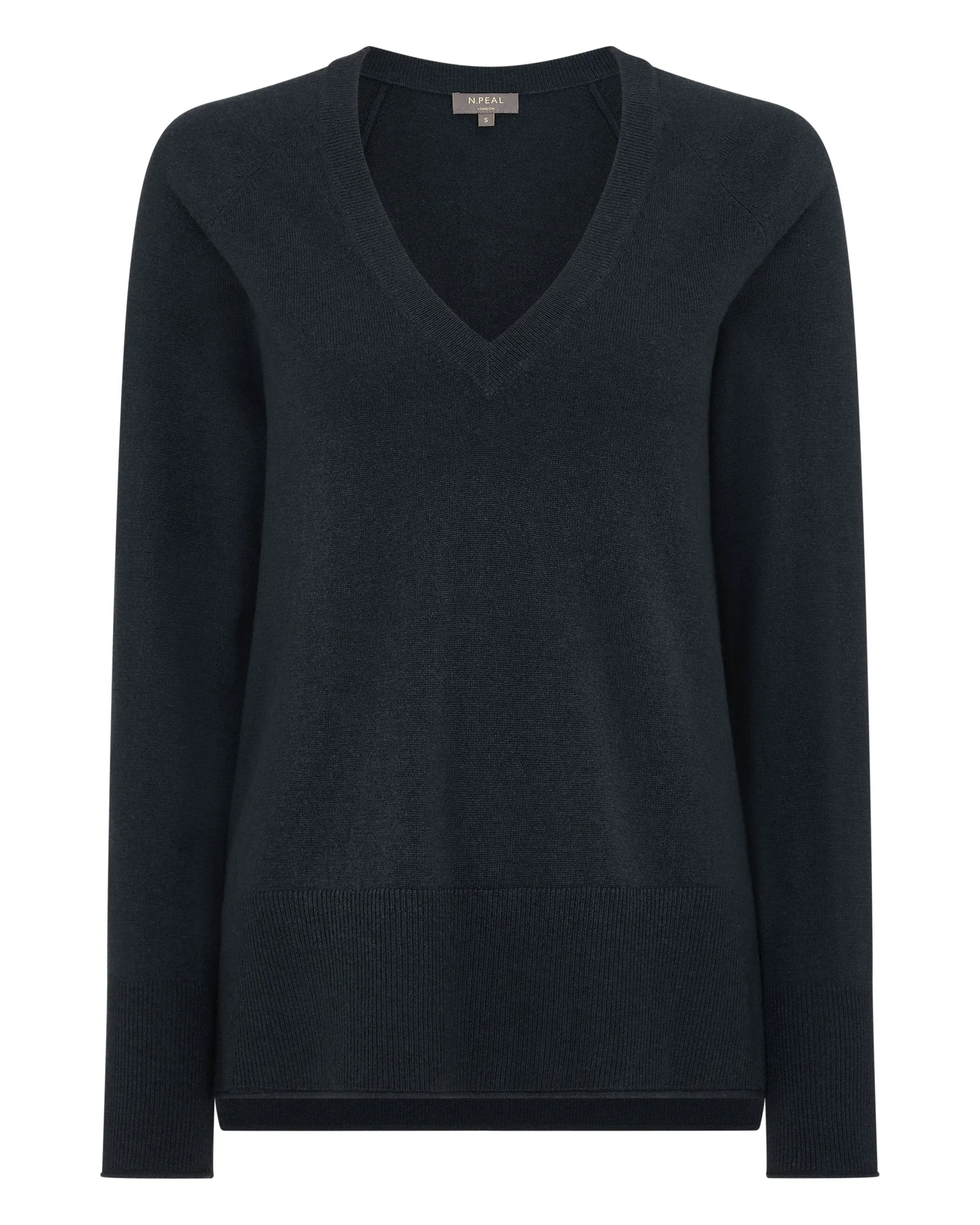 Women's Relaxed V Neck Cashmere Jumper Grigio Blue