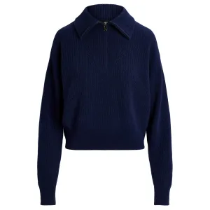 Womens RLX Cashmere Half Zip Refined Navy - 2025